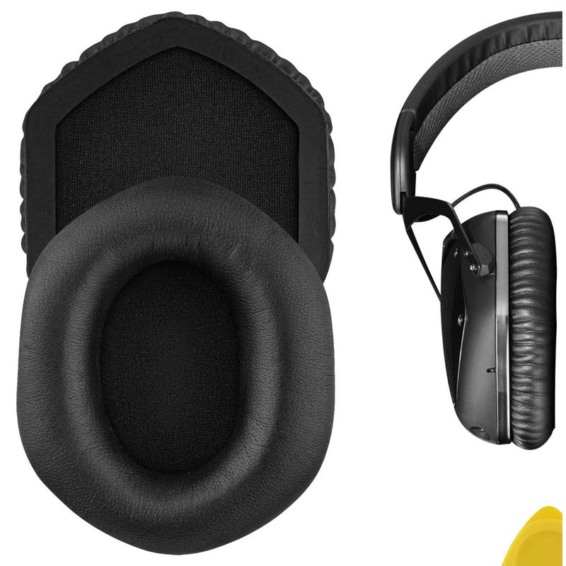 Geekria وسادات أذن Geekria QuickFit البديلة متوافقة مع سماعات V-Moda Crossfade Wireless/2/3، M-100، LP، LP2، وسادات أذن مع دليل فيديو (أسود) - Image 1